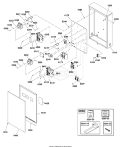 Transfer Switch - Hingeless Enclosure Diagram and Parts List for 040782-00  Briggs and Stratton Generator